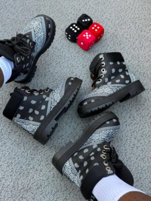 Designer Bandana Combat Boots