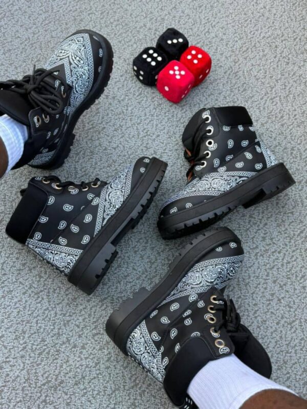 Designer Bandana Combat Boots