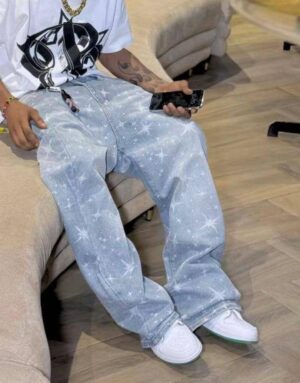 Galaxy / Star Pattern Baggy Jeans