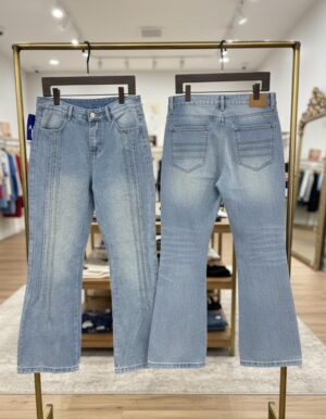 Light Blue Simple Flare Jeans