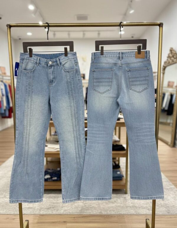 Light Blue Simple Flare Jeans