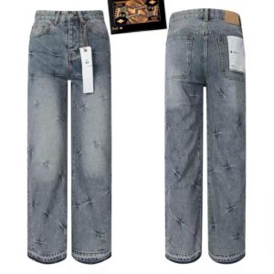 Grey Vintage Straight Jeans (Distressed)