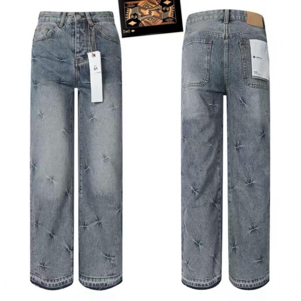 Grey Vintage Straight Jeans (Distressed)