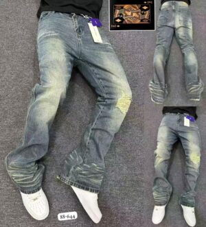 Grey Vintage Distressed Slim Jeans