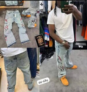 Vintage Graphic Designer Jeans (Street Luxury)