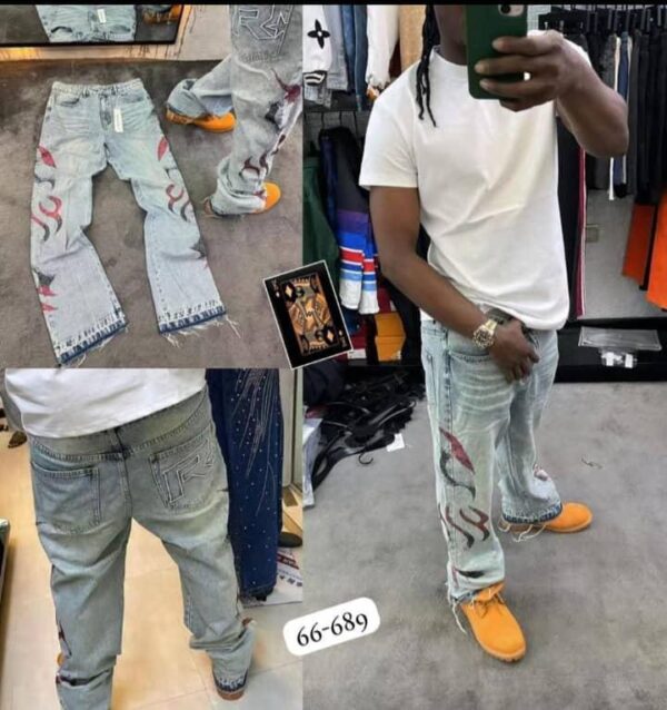 Vintage Graphic Designer Jeans (Street Luxury)