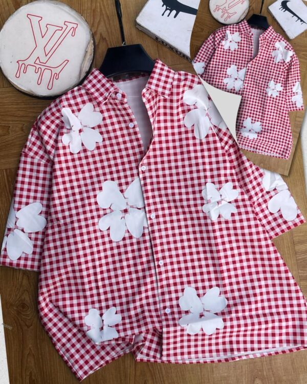 Louis Vuitton Inspired Casual Short Sleeve Shirt