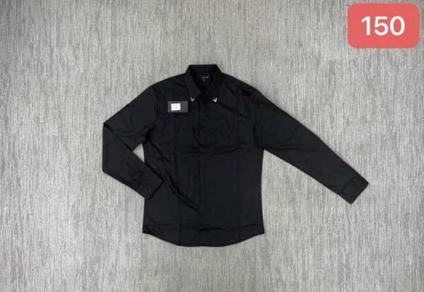 Premium Designer Black Long Sleeve Shirt