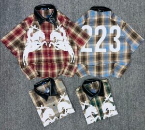 X&Y Luxury Horse Print Check Shirt