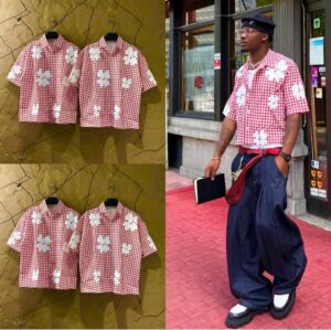 WhatsApp Image 2026-02-17 at 09.03.49 Premium Check Flower Short Sleeve Shirt