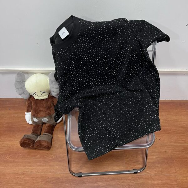 Premium Black Rhinestone Designer T-Shirt