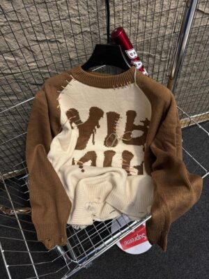 Luxury Vintage Patchwork Knit Sweater