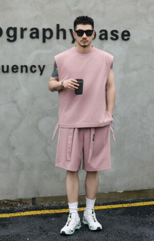 WhatsApp Image 2026-02-17 at 09.44.30 Sleeveless Casual Luxury Short Set (brown color available )