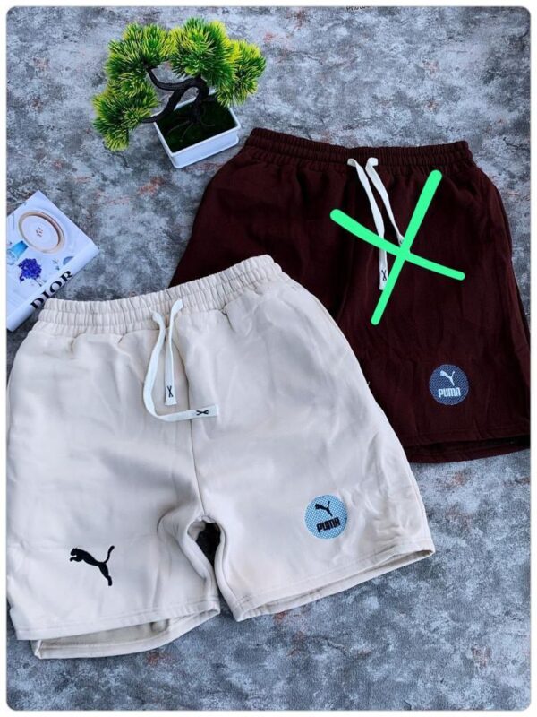 Puma Premium Cotton Shorts  (Cream colour)