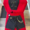 LV Chain Luxury Denim Shorts