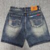 Vintage Washed Ripped Denim Shorts