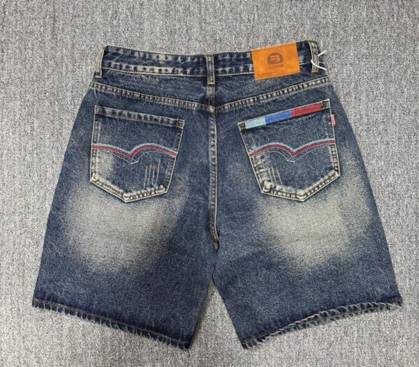 Vintage Washed Ripped Denim Shorts