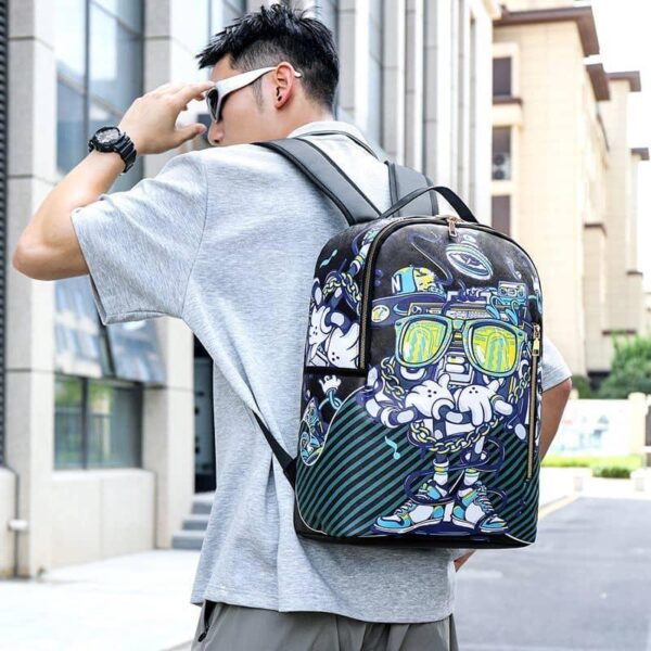 Urban Cartoon Graphic Backpack