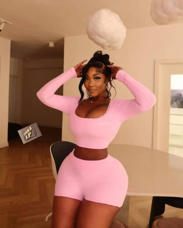 Luxury Pink Bodycon Short Set