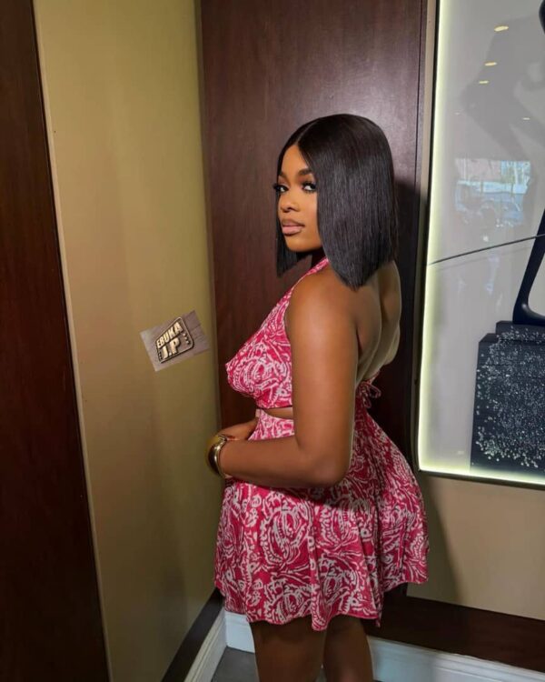 Elegant Pink Halter Mini Dress