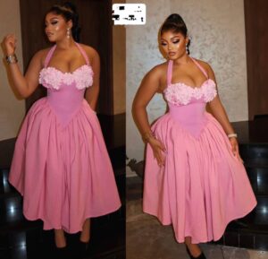 Pink Princess Occasion Midi Dress
