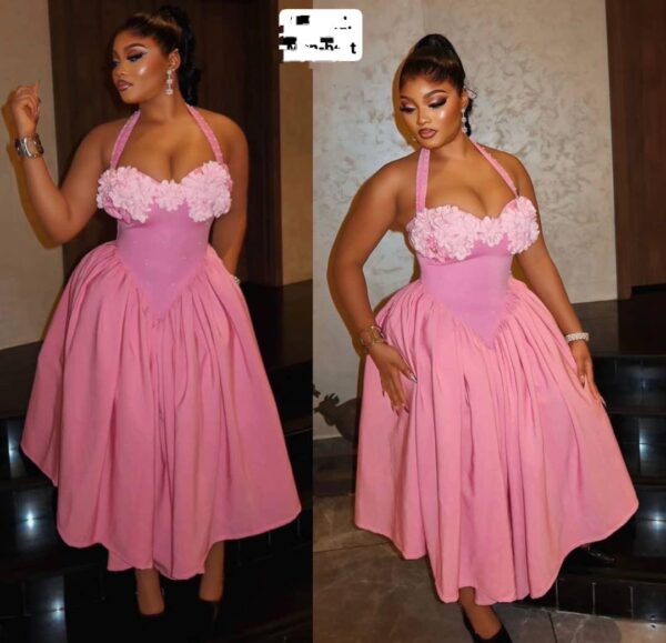 Pink Princess Occasion Midi Dress