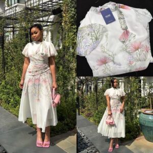 Floral Elegant Midi Dress