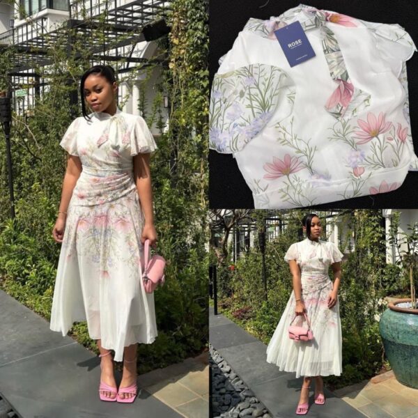 Floral Elegant Midi Dress