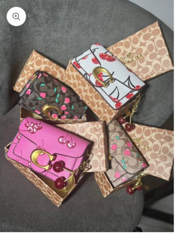 Cherry Print Mini Box Bags