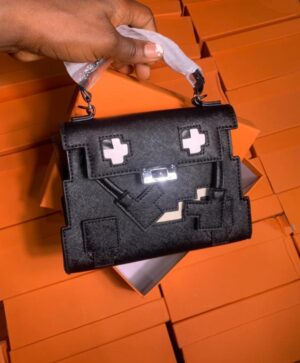 Black Structured Designer Handbag