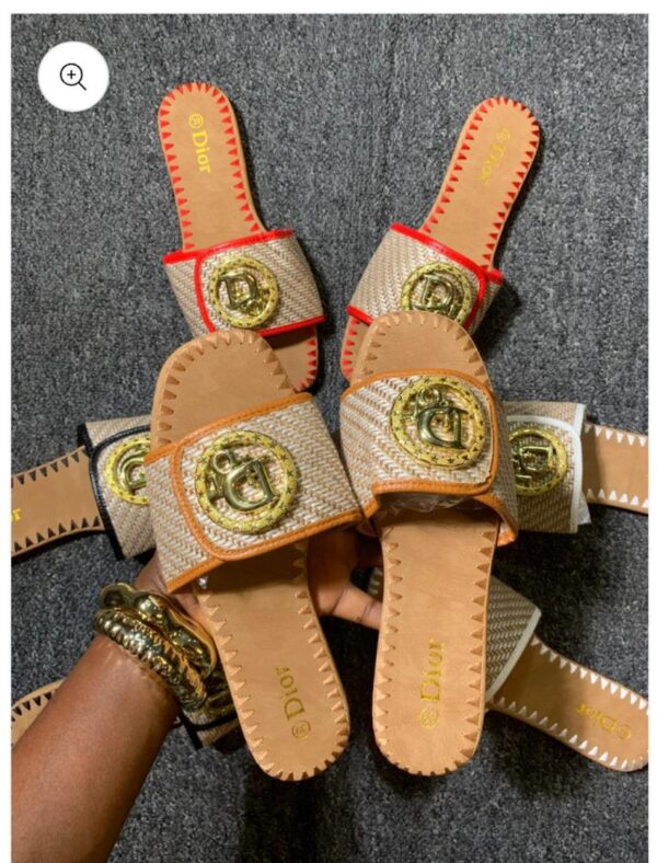 Dior Style Logo Slide Slippers