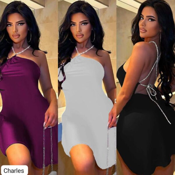 Classic Halter Flare Midi Dress