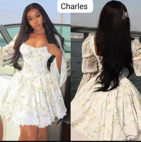 Floral Puff Sleeve Mini Dress