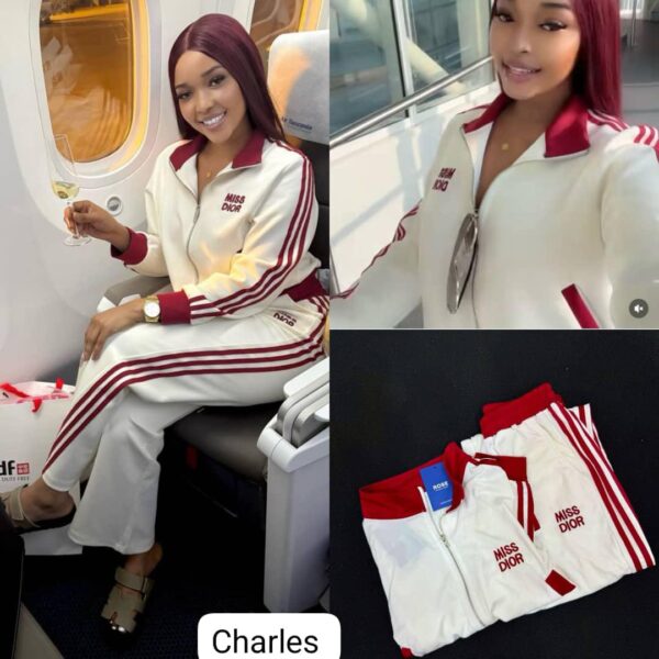 Miss Dior Cream & Red Two Piece Tracksuit