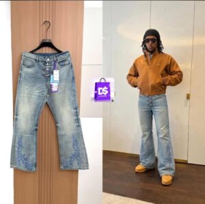 WhatsApp Image 2026-05-03 at 09.36.08 Light Blue Flare Embroidery Jeans (Hook Front)