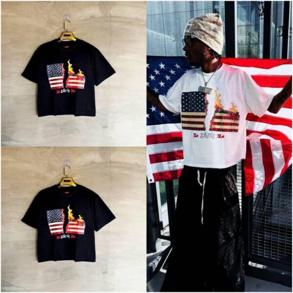 Graphic American flag oversized T-shirt