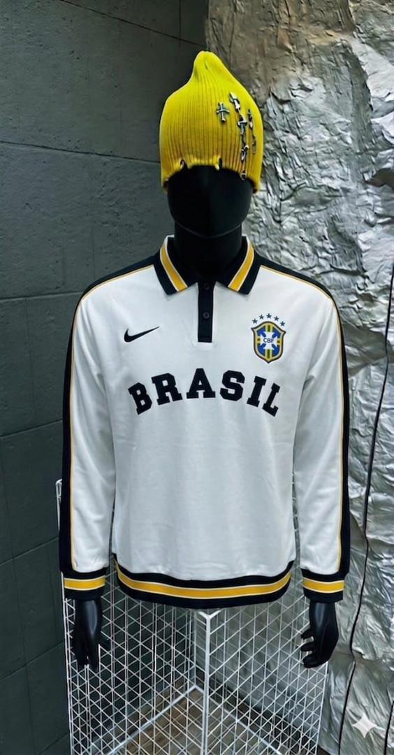 Brazil long-sleeve polo top