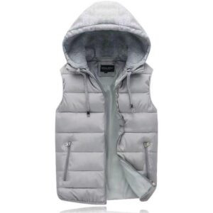 Sleeveless hooded puffer vest