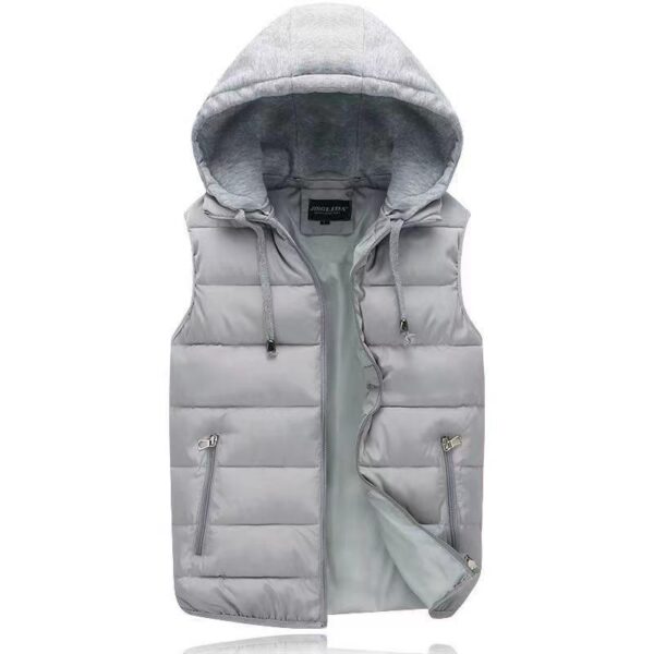 Sleeveless hooded puffer vest