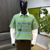 Mafa Error Club layered striped polo top