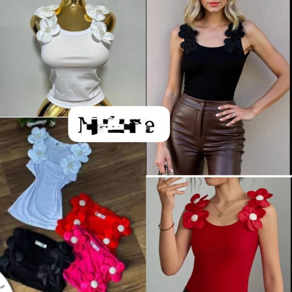 Flower strap tops