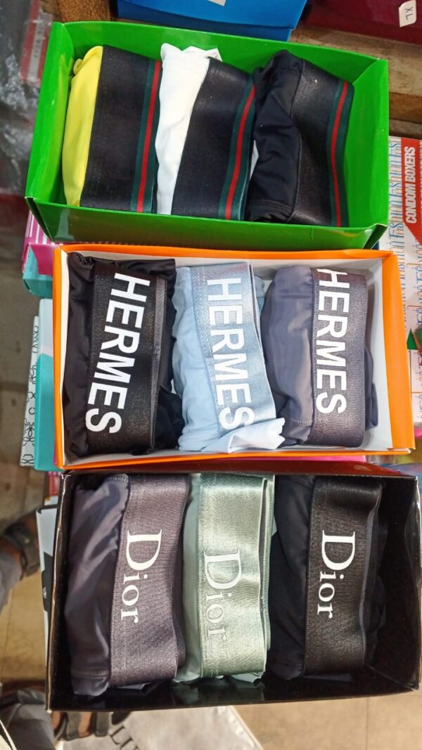 Men’s designer boxers (Hermes/Dior/Kenzo etc) Per box (3 pcs)