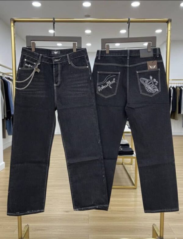 WhatsApp Image 2026-05-03 at 09.16.39 (1) Designer Stitch Dark Denim Jeans (chain detail) — ₦40,000