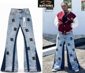 Purple Brand Style Logo Baggy Jeans