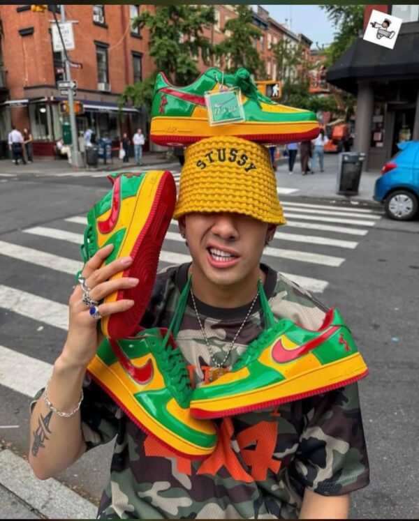 Green/Yellow Custom Sneakers