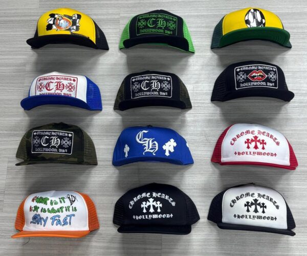 Chrome Hearts style caps