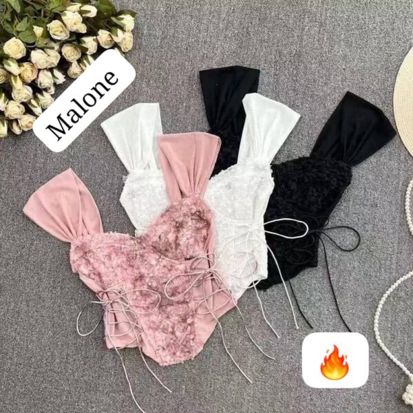 Luxury crop top pink